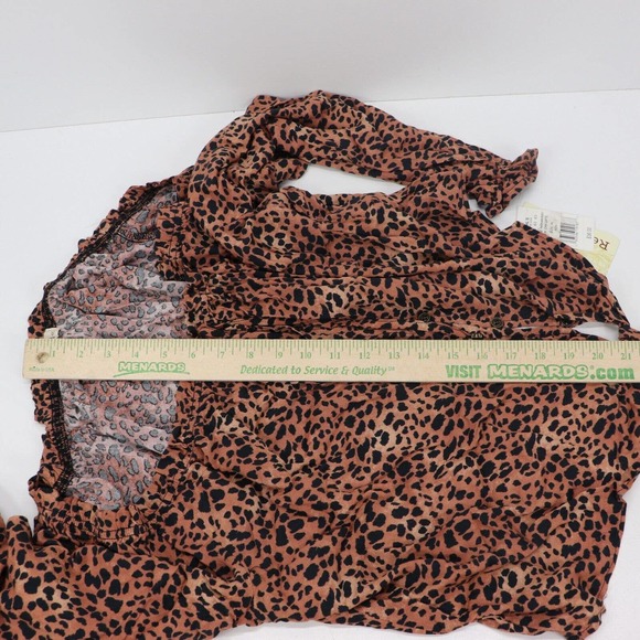 Rewind Shirt Womens XL Long Sleeve Boho Peasant Shirt Top Animal Print NWT - Picture 8 of 11
